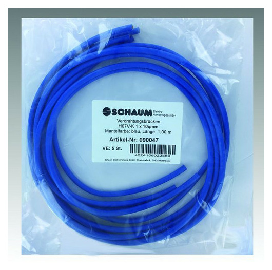 Schaum 090047 Verdrahtungsbrücke bl 10qmm 1m von Schaum