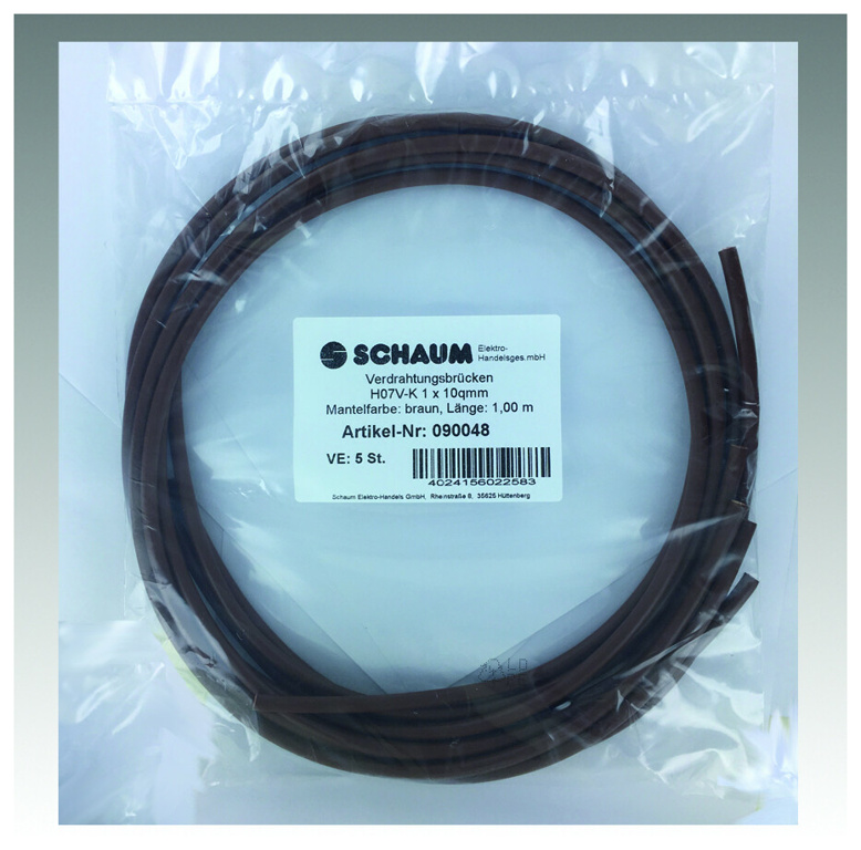 Schaum 090048 Verdrahtungsbrücke br 10qmm 1m von Schaum