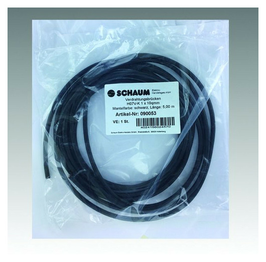 Schaum 090053 Verdrahtungsbrücke sw 10qmm 5m von Schaum