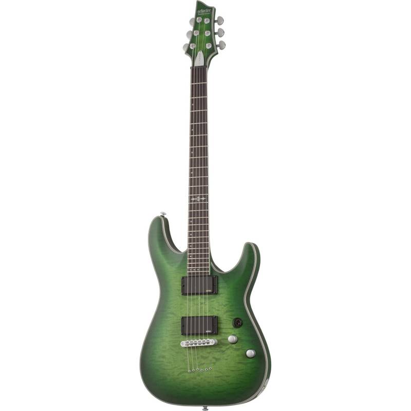 Schecter C-1 Platinum Satin Green Burst Electric Guitar von Schecter