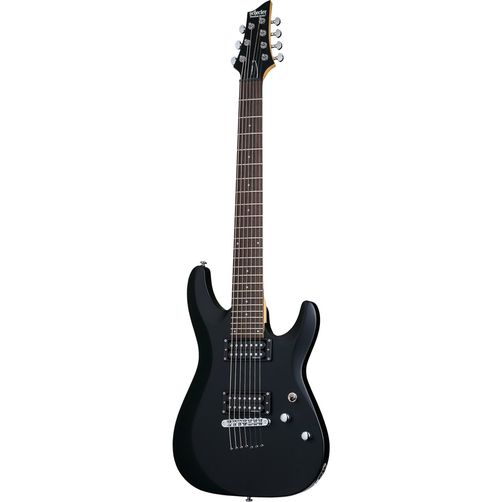 Schecter C-7 Deluxe Satin Black 7-String Electric Guitar Schecter C-7 Deluxe Satin Black 7-String Electric Guitar von Schecter
