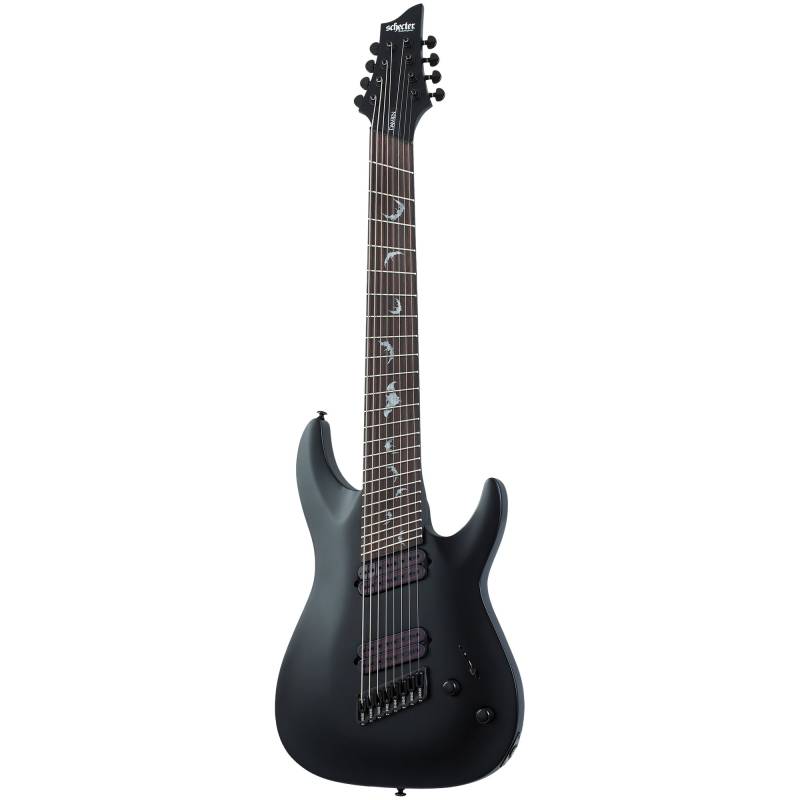 Schecter Damien-8 Multiscale Electric Guitar Satin Black von Schecter