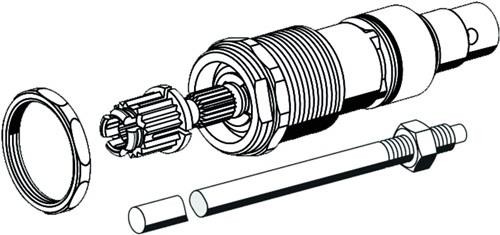 Schell Oberteil inkl. Spindel 488mm, mit Ablänghilfe Schell-Connect 222350099 von Schell-Connect