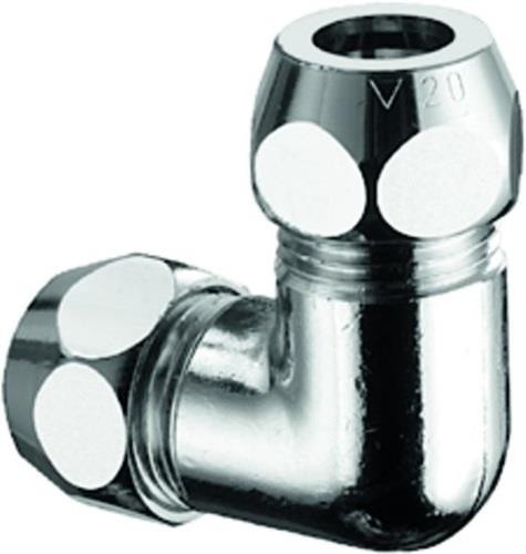 Schell Winkel-Doppelverschraubung m 2 Quetsch-vers chrom 3/8Zollx10mm 064460699 von Schell-Connect