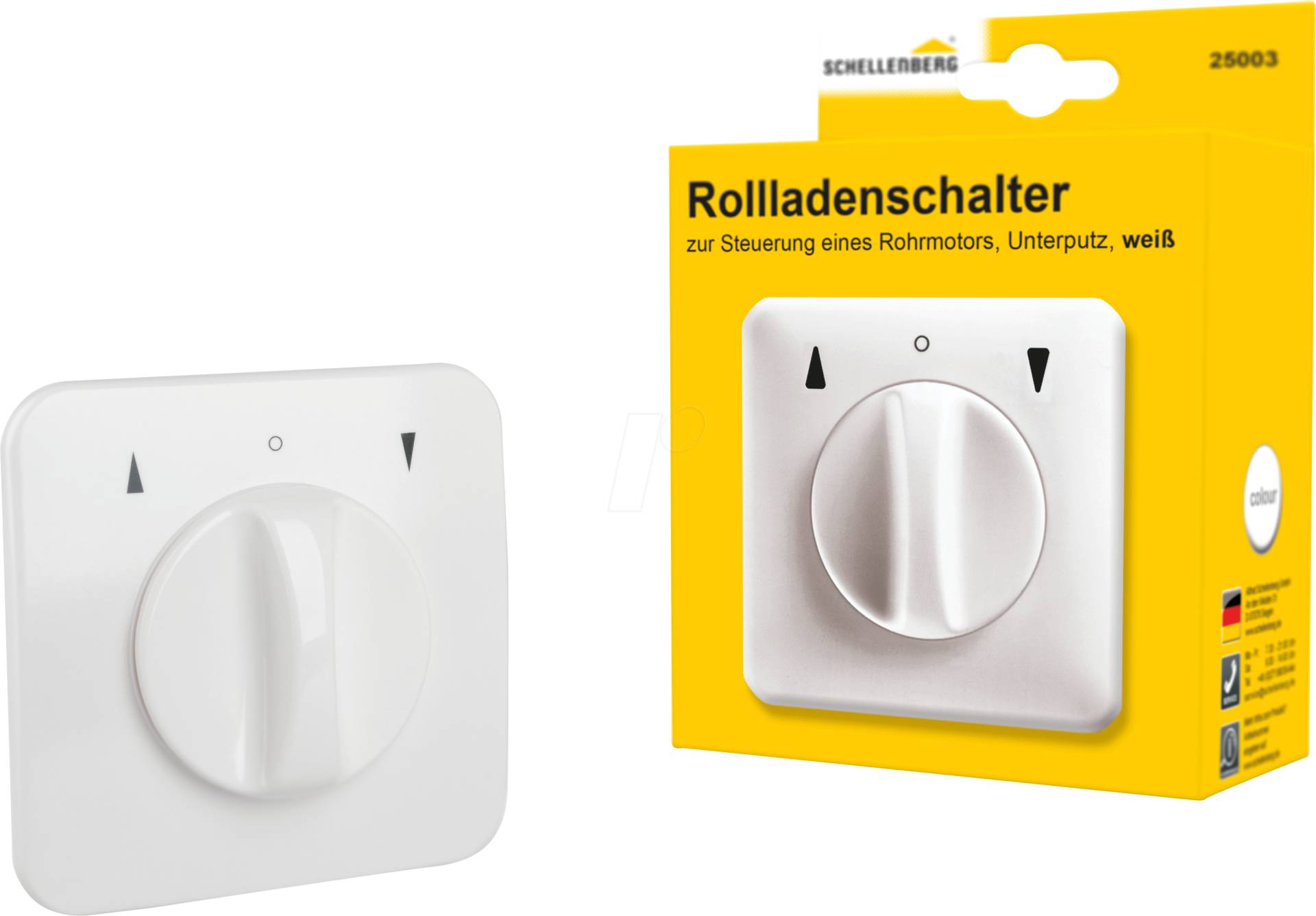 AS 25003 - Schalter Tast/Rast/Knebel, Unterputz von Schellenberg