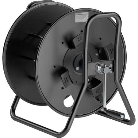 SK 4600.RM-SCHWARZ  - Stahlblech-Kabeltrommel mit Hilfsspule SK 4600.RM-SCHWARZ von Schill