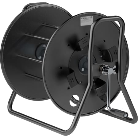 SK 4601.RM-SCHWARZ  - Stahlblech-Kabeltrommel mit Hilfsspule SK 4601.RM-SCHWARZ von Schill