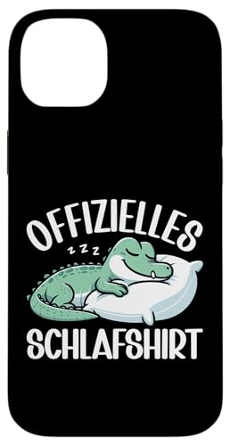 Offizielles Schlafshirt Alligator Nickerchen Schlafanzug Hülle für iPhone 14 Plus von Schlafende Tiere Napper Spätaufsteher Nachtwäsche
