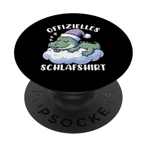 Offizielles Schlafshirt Alligator Nickerchen Schlafanzug PopSockets Klebender PopGrip Offizielles Schlafshirt Alligator Nickerchen Schlafanzug PopSockets Klebender PopGrip von Schlafende Tiere Napper Spätaufsteher Nachtwäsche