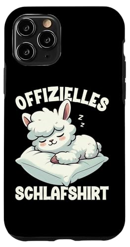Offizielles Schlafshirt Alpaka Nickerchen Schlafanzug Hülle für iPhone 11 Pro von Schlafende Tiere Napper Spätaufsteher Nachtwäsche