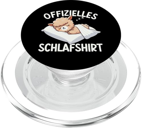 Offizielles Schlafshirt Alpaka Nickerchen Schlafanzug PopSockets PopGrip für MagSafe von Schlafende Tiere Napper Spätaufsteher Nachtwäsche