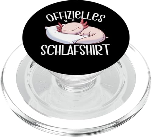 Offizielles Schlafshirt Axolotl Nickerchen Schlafanzug PopSockets PopGrip für MagSafe Offizielles Schlafshirt Axolotl Nickerchen Schlafanzug PopSockets PopGrip für MagSafe von Schlafende Tiere Napper Spätaufsteher Nachtwäsche