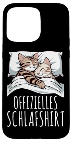 Offizielles Schlafshirt Bengal Katze Nickerchen Schlafanzug Hülle für iPhone 15 Pro Max von Schlafende Tiere Napper Spätaufsteher Nachtwäsche