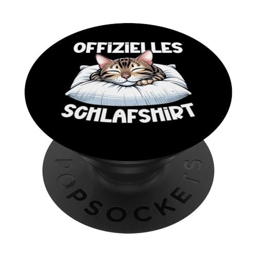 Offizielles Schlafshirt Bengal Katze Nickerchen Schlafanzug PopSockets Klebender PopGrip Offizielles Schlafshirt Bengal Katze Nickerchen Schlafanzug PopSockets Klebender PopGrip von Schlafende Tiere Napper Spätaufsteher Nachtwäsche