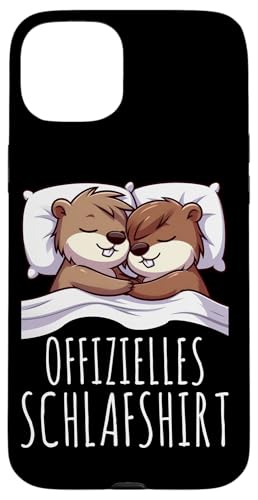 Offizielles Schlafshirt Biber Nickerchen Schlafanzug Hülle für iPhone 15 Plus von Schlafende Tiere Napper Spätaufsteher Nachtwäsche