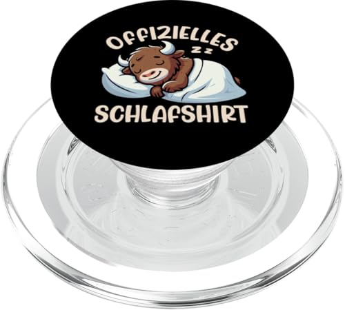 Offizielles Schlafshirt Bison Nickerchen Schlafanzug PopSockets PopGrip für MagSafe Offizielles Schlafshirt Bison Nickerchen Schlafanzug PopSockets PopGrip für MagSafe von Schlafende Tiere Napper Spätaufsteher Nachtwäsche