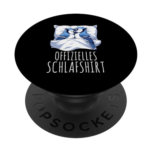 Offizielles Schlafshirt Blauhäher Nickerchen Schlafanzug PopSockets Klebender PopGrip Offizielles Schlafshirt Blauhäher Nickerchen Schlafanzug PopSockets Klebender PopGrip von Schlafende Tiere Napper Spätaufsteher Nachtwäsche
