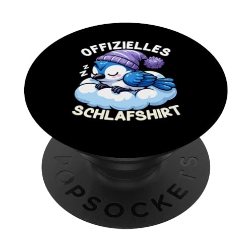 Offizielles Schlafshirt Blauhäher Nickerchen Schlafanzug PopSockets Klebender PopGrip Offizielles Schlafshirt Blauhäher Nickerchen Schlafanzug PopSockets Klebender PopGrip von Schlafende Tiere Napper Spätaufsteher Nachtwäsche