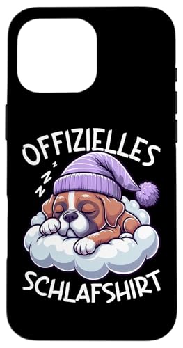 Offizielles Schlafshirt Boxer Nickerchen Schlafanzug Hülle für iPhone 16 Pro Max Offizielles Schlafshirt Boxer Nickerchen Schlafanzug Hülle für iPhone 16 Pro Max von Schlafende Tiere Napper Spätaufsteher Nachtwäsche