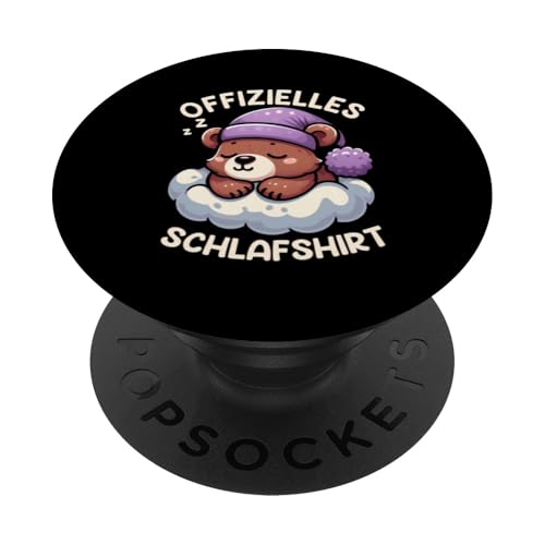 Offizielles Schlafshirt Braunbär Nickerchen Schlafanzug PopSockets Klebender PopGrip Offizielles Schlafshirt Braunbär Nickerchen Schlafanzug PopSockets Klebender PopGrip von Schlafende Tiere Napper Spätaufsteher Nachtwäsche