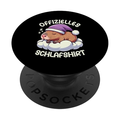 Offizielles Schlafshirt Capybara Nickerchen Schlafanzug PopSockets Klebender PopGrip Offizielles Schlafshirt Capybara Nickerchen Schlafanzug PopSockets Klebender PopGrip von Schlafende Tiere Napper Spätaufsteher Nachtwäsche