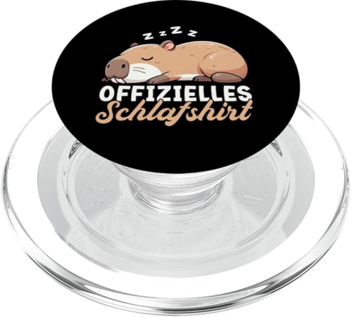Offizielles Schlafshirt Capybara Nickerchen Schlafanzug PopSockets PopGrip für MagSafe Offizielles Schlafshirt Capybara Nickerchen Schlafanzug PopSockets PopGrip für MagSafe von Schlafende Tiere Napper Spätaufsteher Nachtwäsche