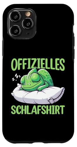 Offizielles Schlafshirt Chamäleon Nickerchen Schlafanzug Hülle für iPhone 11 Pro von Schlafende Tiere Napper Spätaufsteher Nachtwäsche