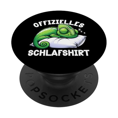 Offizielles Schlafshirt Chamäleon Nickerchen Schlafanzug PopSockets Klebender PopGrip Offizielles Schlafshirt Chamäleon Nickerchen Schlafanzug PopSockets Klebender PopGrip von Schlafende Tiere Napper Spätaufsteher Nachtwäsche