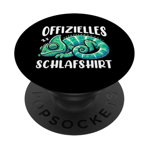 Offizielles Schlafshirt Chamäleon Nickerchen Schlafanzug PopSockets Klebender PopGrip Offizielles Schlafshirt Chamäleon Nickerchen Schlafanzug PopSockets Klebender PopGrip von Schlafende Tiere Napper Spätaufsteher Nachtwäsche