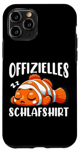Offizielles Schlafshirt Clownfisch Nickerchen Schlafanzug Hülle für iPhone 11 Pro von Schlafende Tiere Napper Spätaufsteher Nachtwäsche