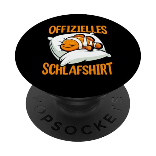Offizielles Schlafshirt Clownfisch Nickerchen Schlafanzug PopSockets Klebender PopGrip Offizielles Schlafshirt Clownfisch Nickerchen Schlafanzug PopSockets Klebender PopGrip von Schlafende Tiere Napper Spätaufsteher Nachtwäsche