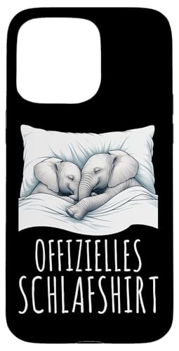 Offizielles Schlafshirt Elefant Nickerchen Schlafanzug Hülle für iPhone 15 Pro Max von Schlafende Tiere Napper Spätaufsteher Nachtwäsche