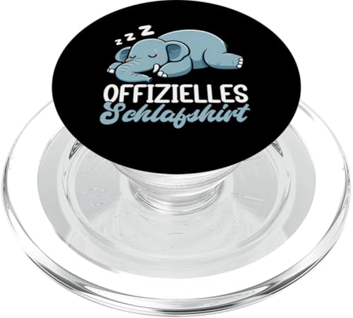 Offizielles Schlafshirt Elefant Nickerchen Schlafanzug PopSockets PopGrip für MagSafe Offizielles Schlafshirt Elefant Nickerchen Schlafanzug PopSockets PopGrip für MagSafe von Schlafende Tiere Napper Spätaufsteher Nachtwäsche