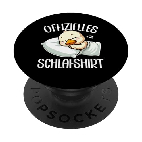 Offizielles Schlafshirt Ente Nickerchen Schlafanzug PopSockets Klebender PopGrip von Schlafende Tiere Napper Spätaufsteher Nachtwäsche