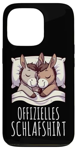 Offizielles Schlafshirt Esel Nickerchen Schlafanzug Hülle für iPhone 13 Pro von Schlafende Tiere Napper Spätaufsteher Nachtwäsche