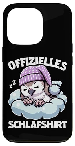 Offizielles Schlafshirt Falke Nickerchen Schlafanzug Hülle für iPhone 13 Pro von Schlafende Tiere Napper Spätaufsteher Nachtwäsche