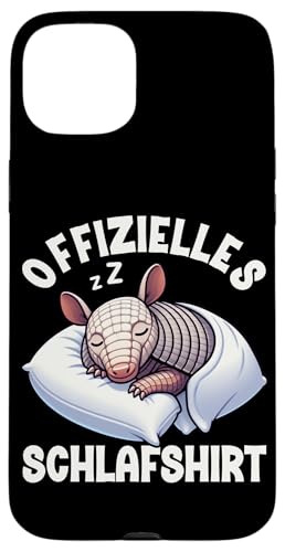 Offizielles Schlafshirt Gürteltier Nickerchen Schlafanzug Hülle für iPhone 15 Plus von Schlafende Tiere Napper Spätaufsteher Nachtwäsche