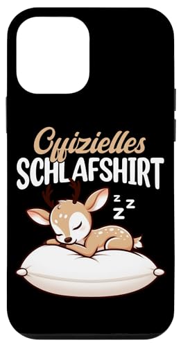 Offizielles Schlafshirt Hirsch Nickerchen Schlafanzug Hülle für iPhone 12 mini von Schlafende Tiere Napper Spätaufsteher Nachtwäsche