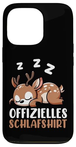Offizielles Schlafshirt Hirsch Nickerchen Schlafanzug Hülle für iPhone 13 Pro von Schlafende Tiere Napper Spätaufsteher Nachtwäsche