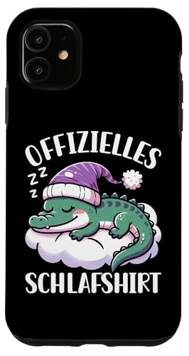 Offizielles Schlafshirt Krokodil Nickerchen Schlafanzug Hülle für iPhone 11 Offizielles Schlafshirt Krokodil Nickerchen Schlafanzug Hülle für iPhone 11 von Schlafende Tiere Napper Spätaufsteher Nachtwäsche