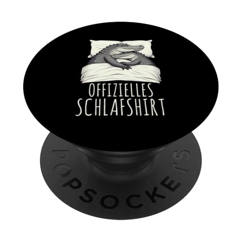 Offizielles Schlafshirt Krokodil Nickerchen Schlafanzug PopSockets Klebender PopGrip Offizielles Schlafshirt Krokodil Nickerchen Schlafanzug PopSockets Klebender PopGrip von Schlafende Tiere Napper Spätaufsteher Nachtwäsche