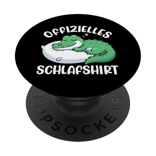 Offizielles Schlafshirt Krokodil Nickerchen Schlafanzug PopSockets Klebender PopGrip Offizielles Schlafshirt Krokodil Nickerchen Schlafanzug PopSockets Klebender PopGrip von Schlafende Tiere Napper Spätaufsteher Nachtwäsche