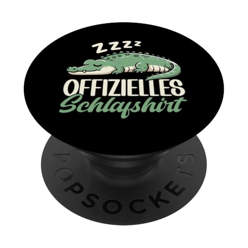 Offizielles Schlafshirt Krokodil Nickerchen Schlafanzug PopSockets Klebender PopGrip Offizielles Schlafshirt Krokodil Nickerchen Schlafanzug PopSockets Klebender PopGrip von Schlafende Tiere Napper Spätaufsteher Nachtwäsche