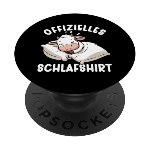 Offizielles Schlafshirt Kuh Nickerchen Schlafanzug PopSockets Klebender PopGrip Offizielles Schlafshirt Kuh Nickerchen Schlafanzug PopSockets Klebender PopGrip von Schlafende Tiere Napper Spätaufsteher Nachtwäsche