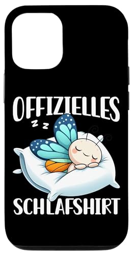 Offizielles Schlafshirt Schmetterling Nickerchen Schlafanzug Hülle für iPhone 12/12 Pro von Schlafende Tiere Napper Spätaufsteher Nachtwäsche