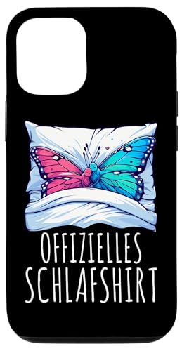 Offizielles Schlafshirt Schmetterling Nickerchen Schlafanzug Hülle für iPhone 12/12 Pro von Schlafende Tiere Napper Spätaufsteher Nachtwäsche
