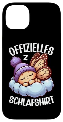 Offizielles Schlafshirt Schmetterling Nickerchen Schlafanzug Hülle für iPhone 14 Plus von Schlafende Tiere Napper Spätaufsteher Nachtwäsche