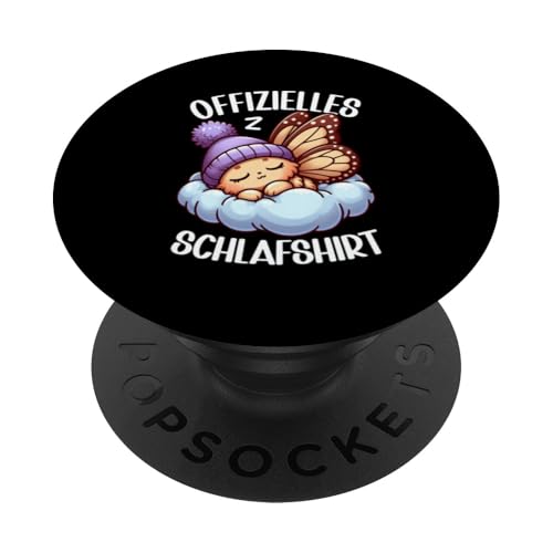 Offizielles Schlafshirt Schmetterling Nickerchen Schlafanzug PopSockets Klebender PopGrip Offizielles Schlafshirt Schmetterling Nickerchen Schlafanzug PopSockets Klebender PopGrip von Schlafende Tiere Napper Spätaufsteher Nachtwäsche