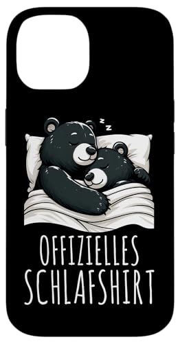 Offizielles Schlafshirt Schwarzbär Nickerchen Schlafanzug Hülle für iPhone 14 von Schlafende Tiere Napper Spätaufsteher Nachtwäsche