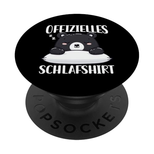 Offizielles Schlafshirt Schwarzbär Nickerchen Schlafanzug PopSockets Klebender PopGrip Offizielles Schlafshirt Schwarzbär Nickerchen Schlafanzug PopSockets Klebender PopGrip von Schlafende Tiere Napper Spätaufsteher Nachtwäsche